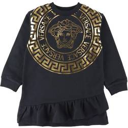 Versace Ruffled Sweatshirt Dress - Black (1001680-1A01328_2B130)
