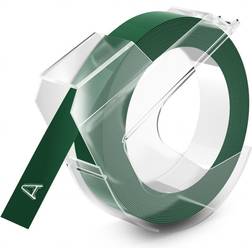 DYMO Omega Embossing Tape White on Green