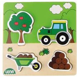 Lena Wooden Puzzle Tractor