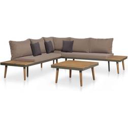 vidaXL 44240 Lounge-Set, 1 Tisch einschl. 3 Sofas