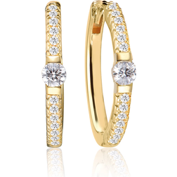 Sif Jakobs Ellera Uno Grande Earrings - Gold/Transparent