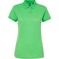 ASQUITH & FOX Women's Short Sleeve Performance Blend Polo Shirt - Lime