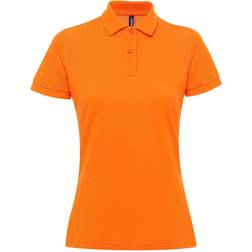 ASQUITH & FOX Women's Short Sleeve Performance Blend Polo Shirt - Orange