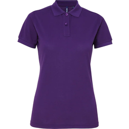 ASQUITH & FOX Performance Blend Poloshirt met Korte Mouwen Paars