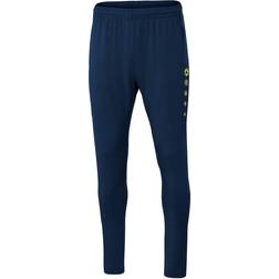 JAKO Premium International Training Pants Unisex - Marine/Neon Yellow