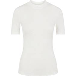 Pieces Birdie Ss T-Neck White Female