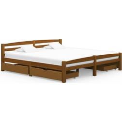 vidaXL Bed Frame with 4 Drawers 66cm