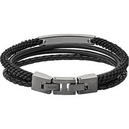 Fossil Vintage Casual Multi-Strand Bracelet - Black/Grey