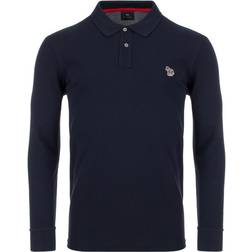 Paul Smith Long Sleeved Polo T Shirt - Navy