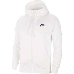 Nike Sportswear Club Fleece Men's Full-Zip Hoodie - White/White/Black