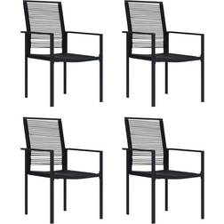 vidaXL 312172 4-pack Chaise de jardin pour repas