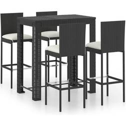 vidaXL 3064796 Conjunto de Bar Exterior, 1 Mesa incl. 4 Sillas