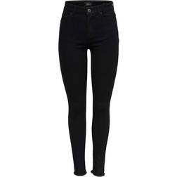 Only Blush Mid Ankle Skinny Fit Jeans - Black/Black Denim