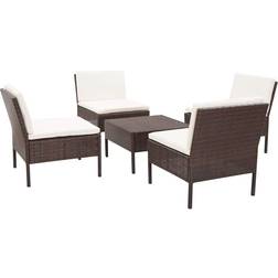 vidaXL 48943 Lounge-Set, 1 Tisch einschl. 4 Sofas