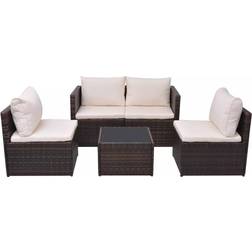 vidaXL 43109 Outdoor Lounge Set, 1 Table incl. 4 Sofas