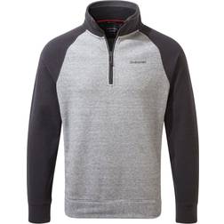 Craghoppers Turo Half Zip Top - Black Pepper/Cloud Grey Stripe