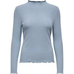 Only Emma Rib Top - Blue/Infinity