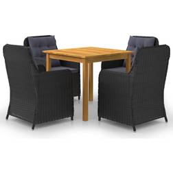 vidaXL 3067729 Ensemble repas de patio, 1 Table incluse 4 Chaises