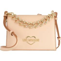 Love Moschino Chain Heart Shoulder Bag - Nude