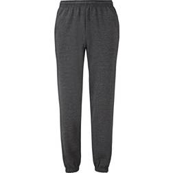 Fruit of the Loom Classic Elasticated Cuff Jog Pants - Dark Heather Grey