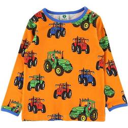 Småfolk Blouse - Orange with Tractors (11-0005-401)