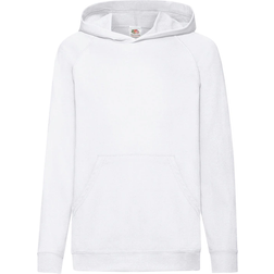 Fruit of the Loom Kid's Lightweight Hooded Sweatshirt - White