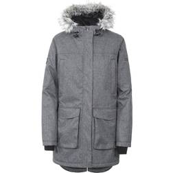 Trespass Thundery Waterproof Parka Jacket - Black/Silver Grey