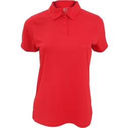 Fruit of the Loom Moisture Wicking Lady-Fit Polo Shirt - Rouge