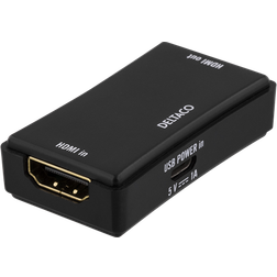 Deltaco HDMI-HDMI/USB Micro B F-F Adapter