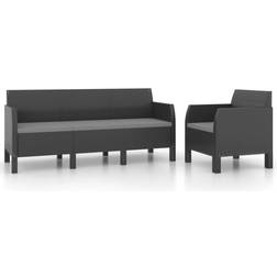 vidaXL 3079677 Loungeset, Bord inkl. 1 Stolar & 1 Soffor