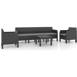 vidaXL 3079676 Loungeset, 1 Bord inkl. 2 Stolar & 1 Soffor