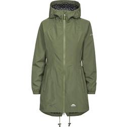 Trespass Women's Waterproof Jacket Long Length Daytrip - Moss