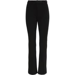 Vero Moda Normal Waist Flared Trousers - Black