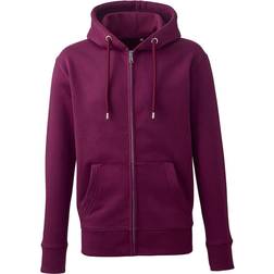 Anthem Organic Full Zip Hoodie - Burgundy