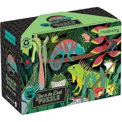 Mudpuppy Frogs & Lizards Glow in the Dark Puzzle 100 Pieces