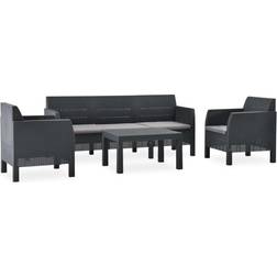 vidaXL 3067235 Loungeset, 1 Bord inkl. 2 Stolar & 1 Soffor