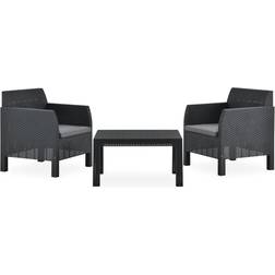 vidaXL 3067233 Loungeset, 1 Bord inkl. 2 Stolar