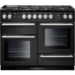 Rangemaster NEX110DFFCB/C Nexus 110cm Dual Fuel Charcoal Black, Chrome