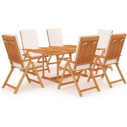 vidaXL 3059544 Set da pranzo per patio, 1 Tavolo incluso 6 Sedie