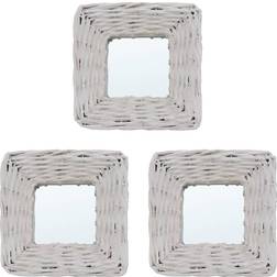 vidaXL Basket Wall Mirror 5.9x5.9" 3