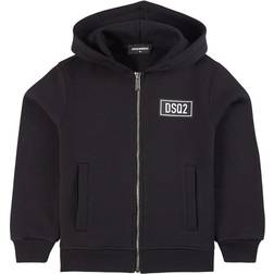 DSquared2 Kid's DSQ2 Zip Hooded Sweatshirt - Black (DQ0540D001HJDQ900)