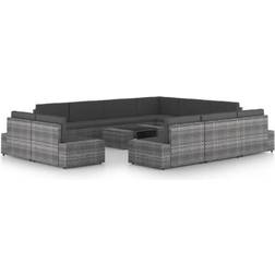 vidaXL 3067179 Loungeset, 1 Bord inkl. 11 Soffor