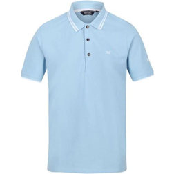 Regatta Talcott II Pique Polo Shirt - Powder Blue/White