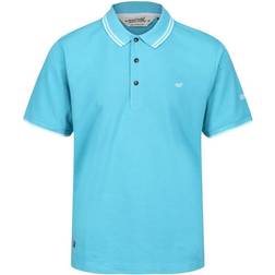 Regatta Talcott II Pique Polo Shirt - Maui Blue/White
