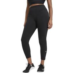 Nike One Women's Mid-Rise 7/8 Mesh-Panelled Leggings - Black/White