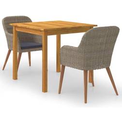 vidaXL 3067731 Essgruppe, 1 Tisch einschl. 2 Stühle