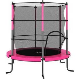 vidaXL Trampoline avec filet de sécurité Rond 140x160 cm Rose Rose