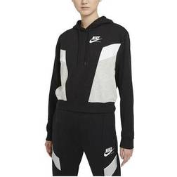 Nike Heritage Hoodie - Black/Grey Heather/White/White