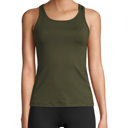 Casall Essential Racerback with Mesh Insert Tank Top - Forest Green