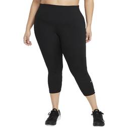 NIKE Mid-Rise Crop Leggings Plus Size Women - Black/White